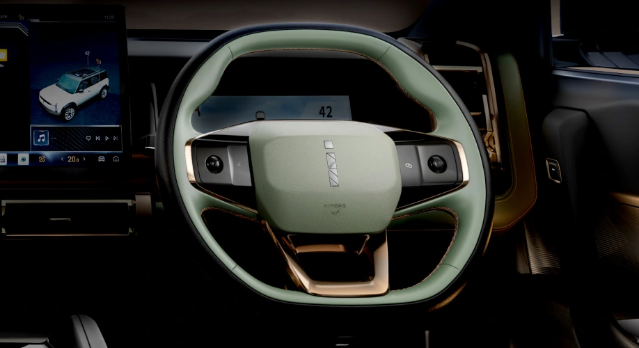 Leather Steering Wheel with Multi-Function Features
